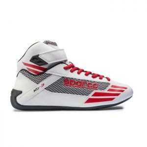 Buty kartingowe Sparco Mercury KB-3 - Biały - skóra