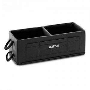 Pudło na 2 kaski Sparco (skóra) - Czarny