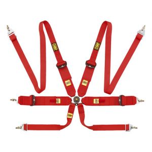 Pasy OMP 806 HANS - Czerwony