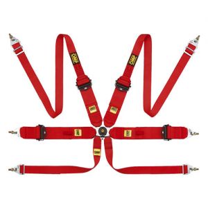 Pasy OMP 806 HANS SL - Czerwony
