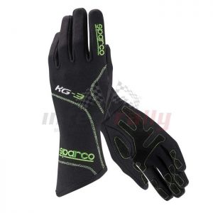 Rękawice kartingowe Sparco Blizzard KG-3 - Czarno / Zielony