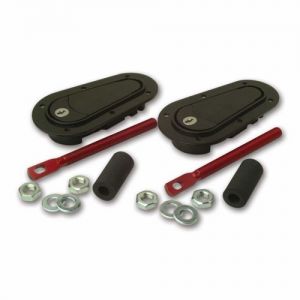 Zapinki maski AeroCatch Flush z zamkiem - Czarne