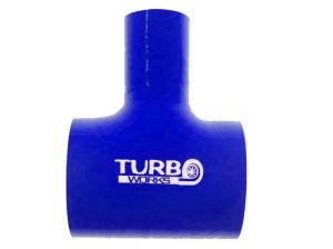 Trójnik silikonowy typu T wyjście 32mm TurboWorks - Niebieski