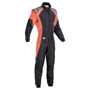 Kombinezon kartingowy OMP KS-3 FLUO - Czarno / Pomarańczowy