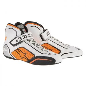 Buty Alpinestars Tech 1-T - Biało / czarno / pomarańczowy