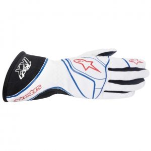 Rękawice kartingowe Alpinestars Tech 1-KX - Biało / Niebieski