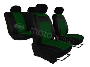 Pokrowce samochodowe uniwersalne Eko-skóra Zielone Alfa Romeo 145 1994-2000 - Zielony