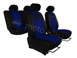 Pokrowce samochodowe uniwersalne Eko-skóra Niebieskie Alfa Romeo 147 2000-2010 - Niebieski