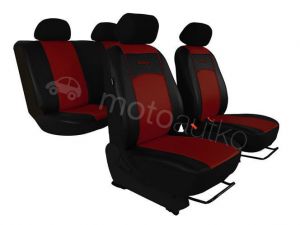 Pokrowce samochodowe uniwersalne Eko-skóra Bordowe Alfa Romeo 159 2005-2011 - Bordowy