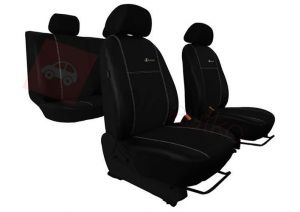 Pokrowce samochodowe EXCLUSIVE - POK-TER Skórzane Czarne Alfa Romeo 146 1994-2001 - Czarny