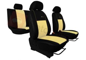 Pokrowce samochodowe EXCLUSIVE - POK-TER Skórzane Beżowe Alfa Romeo 156 I 1997-2003 - Beżowy