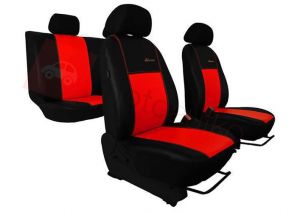 Pokrowce samochodowe EXCLUSIVE - POK-TER Skórzane Czerwone Daihatsu Charade G100 1987-1994 - Czerwon