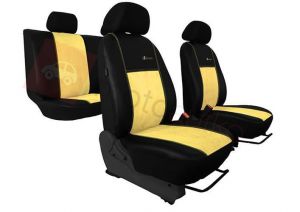 POK-TER Skóra Alkantara Beżowe Pokrowce samochodowe Suzuki SX4 II od 2013 - Beżowy