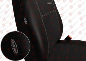 POK-TER Skóra Alkantara Czarne Pokrowce samochodowe Toyota Yaris I 1999-2005 - Czarny