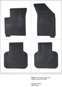 Dywaniki gumowe czarne z kompletem stoperów - Dodge Journey od 2008