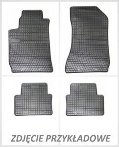 Dywaniki gumowe czarne z kompletem stoperów - Fiat Punto Evo 2009-2012