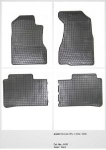 Dywaniki gumowe czarne z kompletem stoperów - Honda CRV (II) 2001-2006