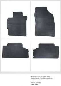 Dywaniki gumowe czarne z kompletem stoperów - Toyota Corolla E14 2008-2013